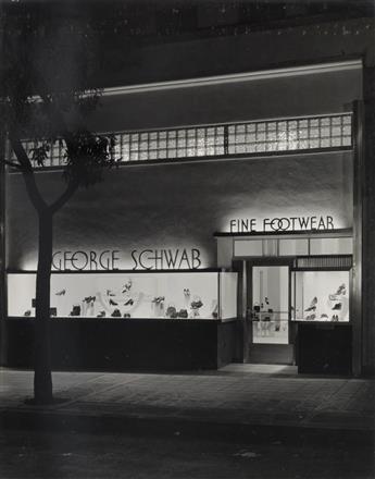 (BEVERLY HILLS BUSINESSES) A professional photographers album with 52 photographs documenting storefronts and interiors of high-end st